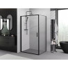 Mexen Exo-B swing shower cabin 80 x 120 cm, transparent, black - 817-080-120-70-00