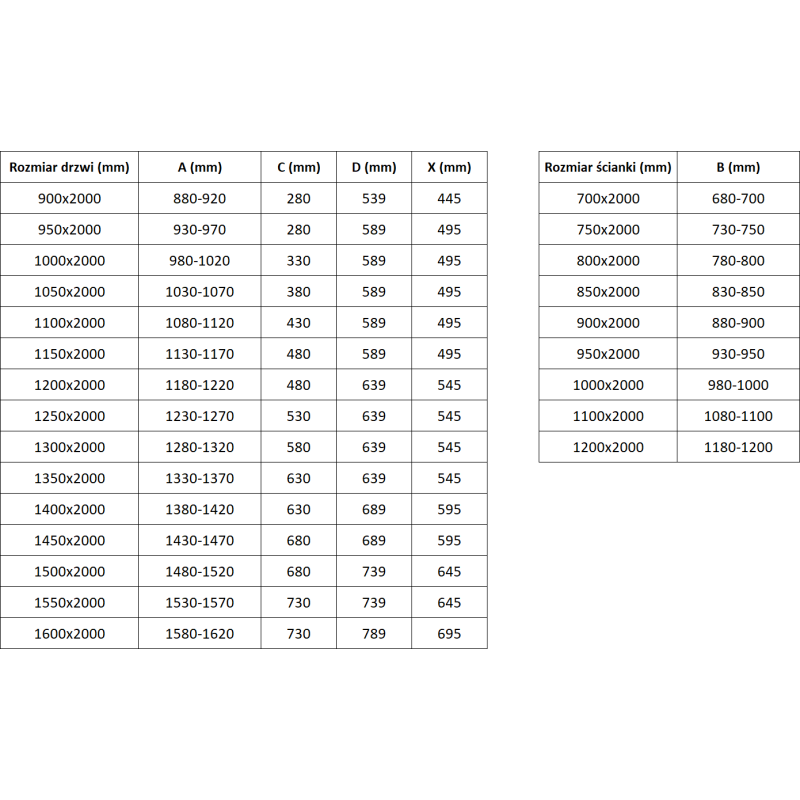 Mexen Exo 130 x 70 cm Hinged Shower Cabin, Transparent, Gold - 819-130-070-50-00