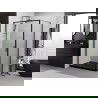 Mexen Exo shower cabin pivot door 100 x 80 cm, clear, black - 819-100-080-70-00