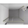 Mexen Exo-R hinged shower cabin 145 x 110 cm, transparent, gold - 819-145-110-50-00