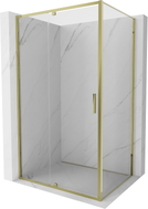 Mexen Exo-R swing shower enclosure 130 x 120 cm, transparent, gold - 819-130-120-50-00