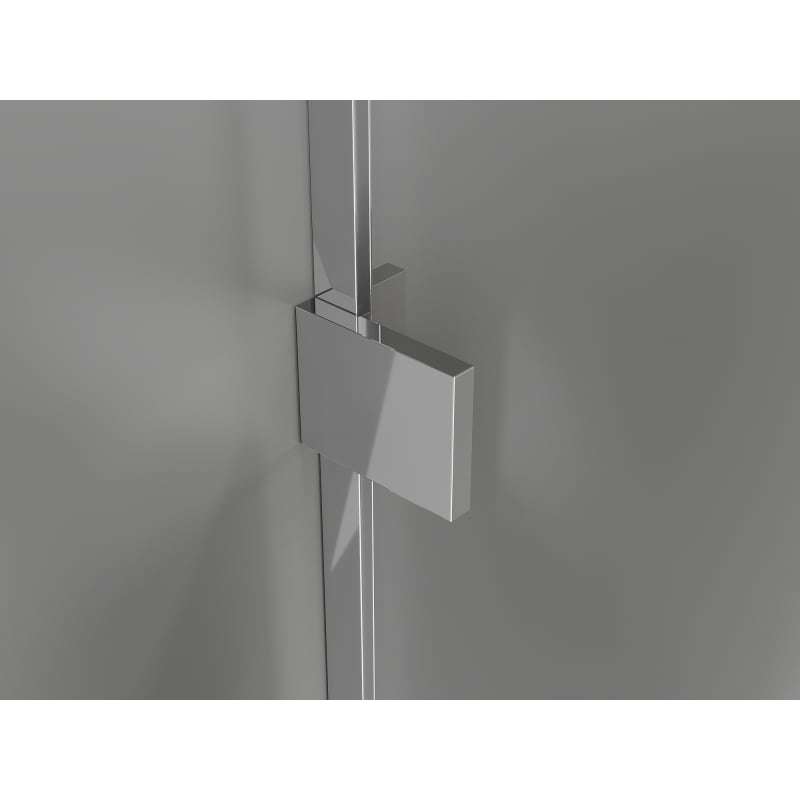 Mexen Lunar Duo 140 cm Hinged Shower Doors, Transparent, Chrome - 834D-140-000-01-00