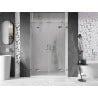 Mexen Lunar Duo 140 cm Hinged Shower Doors, Transparent, Chrome - 834D-140-000-01-00