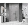 Mexen Lunar Duo 140 cm Hinged Shower Doors, Transparent, Chrome - 834D-140-000-01-00