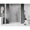 Mexen Lunar Duo 140 cm Hinged Shower Doors, Transparent, Chrome - 834D-140-000-01-00