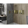 Mexen X-Wall-R shower niche with flange 45 x 30 cm, Gold - 1950453010