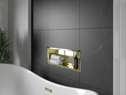 Mexen X-Wall-R shower niche with flange 60 x 20 cm, Gold- 1950602010