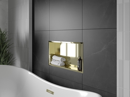 Mexen X-Wall-R shower niche with flange 60 x 30 cm, Gold - 1950603010