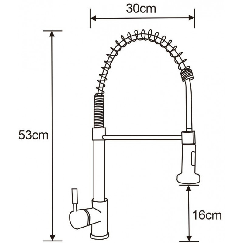 Mexen Clara kitchen faucet, black - 670501-70