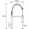 Mexen Clara kitchen faucet, chrome - 670501-00