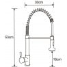 Mexen Clara kitchen mixer tap, Chrome - 670501-00