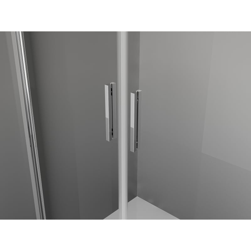 Mexen Exo-BR Duo Hinged shower enclosure 120 x 95 cm, transparent, chrome - 8182-120-095-01-00