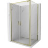 Mexen Exo-BR Duo hinged shower cabin 70 x 110 cm, transparent, gold - 8182-070-110-50-00
