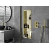 Mexen X-Wall-R shower niche with flange and shelf 90 x 30 cm, Gold - 1950903010S