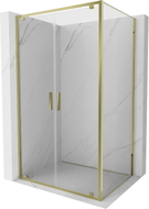 Mexen Exo-BR Duo pivot shower enclosure 100 x 120 cm, transparent, gold - 8182-100-120-50-00