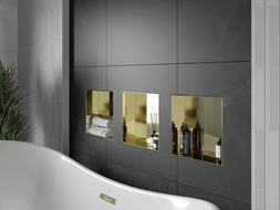 Mexen X-Wall-NR recessed shelf without a flange 30 x 30 cm, Gold - 1951303010