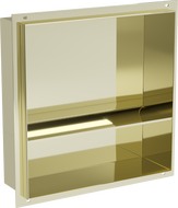 Mexen X-Wall-NR recessed shelf with a flange and shelf 30 x 30 cm, Gold - 1951303010S