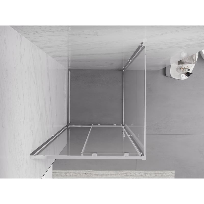 Mexen Exo-S sliding shower cabin 120 x 120 cm, transparent, chrome - 8151-120-120-01-00