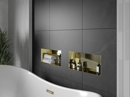Mexen X-Wall-NR recessed shelf without a flange 45 x 20 cm, Gold - 1951452010