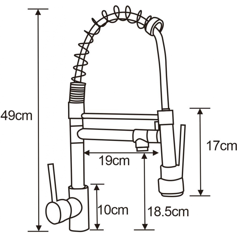 Mexen Corina kitchen faucet, gold - 670601-50