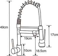 Mexen Corina kitchen mixer tap, Gold - 670601-50