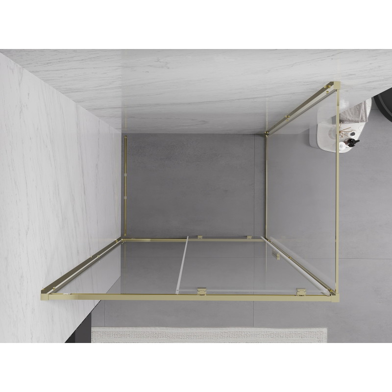 Mexen Exo-S sliding shower cabin 200 x 70 cm, transparent, gold - 8151-200-070-50-00
