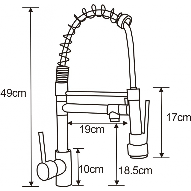 Mexen Corina kitchen faucet, chrome - 670601-00