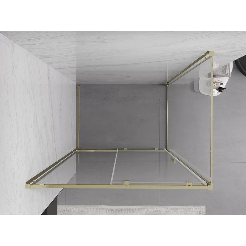 Mexen Exo sliding shower cabin 180 x 85 cm, transparent, gold - 8151-180-085-50-00