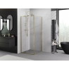 Mexen Exo-S sliding shower cabin 110 x 110 cm, transparent, gold - 8151-110-110-50-00