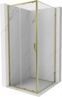 Mexen Exo-S sliding shower cabin 110 x 110 cm, transparent, gold - 8151-110-110-50-00