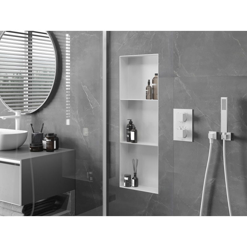 Mexen X-Wall-NR recessed shelf without flange with shelf 90 x 30 cm, white - 1921903010S