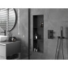 Mexen X-Wall-NR recessed shelf without flange with shelf 90 x 30 cm, black - 1971903010S