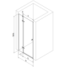 Mexen Roma hinged shower door 120 cm, Transparent, Chrome - 854-120-000-01-00