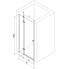 Mexen Roma hinged shower door 80 cm, Transparent, Gold - 854-080-000-50-00