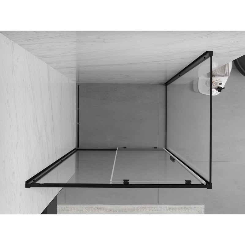 Mexen Exo sliding shower cabin 90 x 120 cm, transparent, black - 8151-090-120-70-00