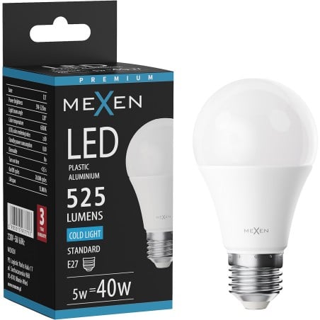 Mexen Nova LED Bulb E27, A60, 5W, Cool - 6500K, 525 lm - L100-E27-0565-01