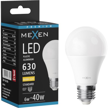 Mexen Nova LED Bulb E27, A60, 6W, Warm - 3000K, 630 lm - L100-E27-0630-01
