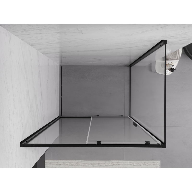 Mexen Exo sliding shower cabin 115 x 120 cm, transparent, black - 8151-115-120-70-00