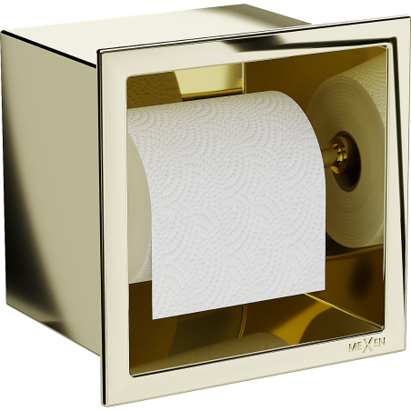 Mexen X-Wall-P toilet paper holder, gold - 1953