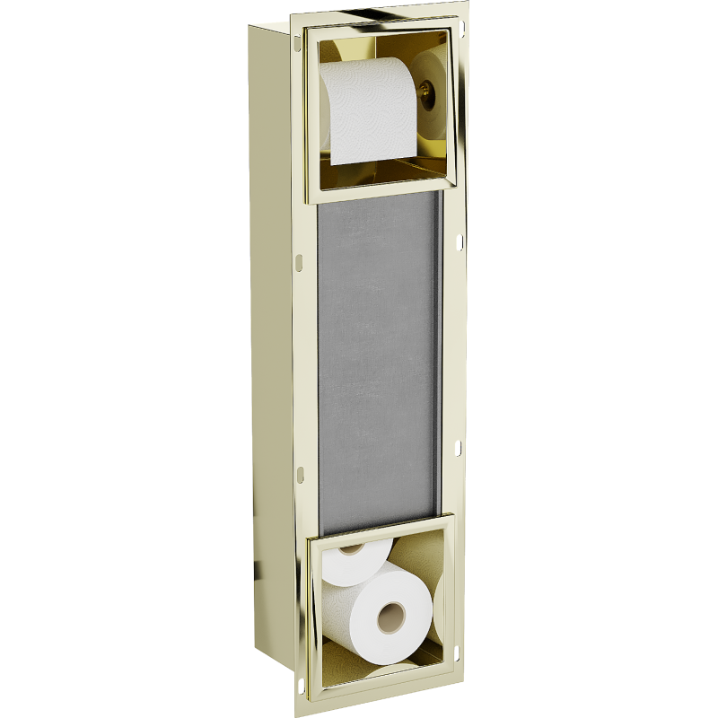 Mexen X-Wall-BP toilet paper holder with magazine, gold - 1954
