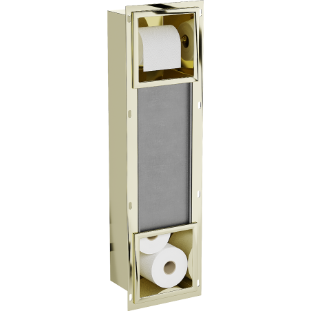 Mexen X-Wall-BP toilet paper holder with magazine, gold - 1954