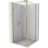 Mexen Exo-BR Duo framed shower cabin 110 x 110 cm, transparent, gold - 8182-110-110-50-00
