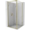 Mexen Exo hinged shower cabin 110 x 110 cm, transparent, gold - 8182-110-110-50-00