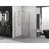Mexen Exo hinged shower cabin 110 x 110 cm, transparent, gold - 8182-110-110-50-00
