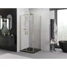 Mexen Exo hinged shower cabin 110 x 110 cm, transparent, gold - 8182-110-110-50-00