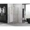 Mexen Exo hinged shower cabin 110 x 110 cm, transparent, gold - 8182-110-110-50-00