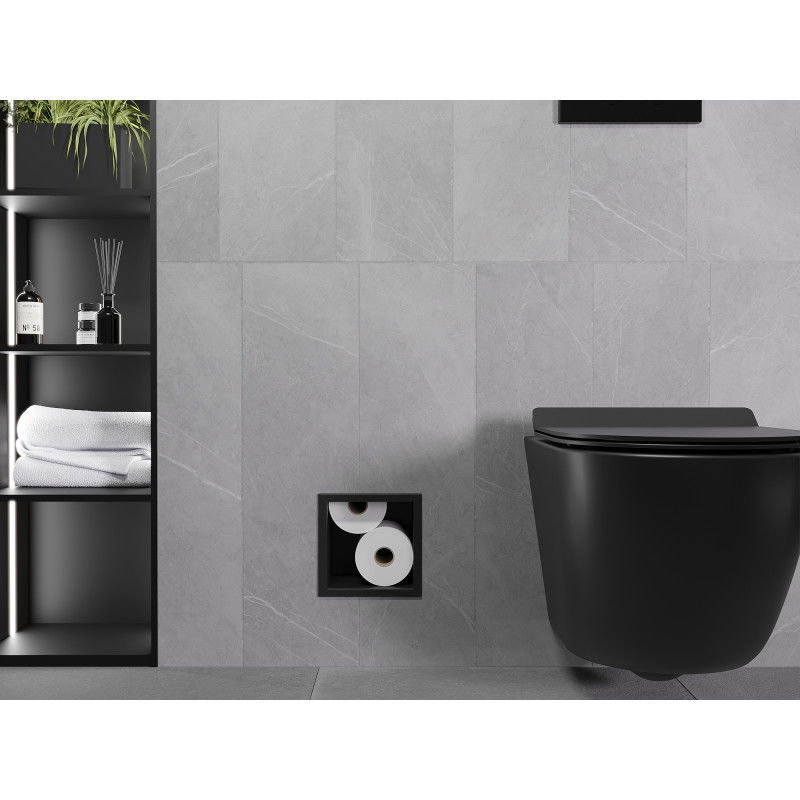 Mexen X-Wall-B toilet paper magazine, black - 1975