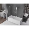 Mexen Velar L Bath Screen 2-Panel Sliding 95 x 150 cm, Transparent, White - 896-095-003-01-20