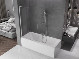 Mexen Velar L 2-leaf sliding bath screen 100 x 150 cm, transparent, chrome - 896-100-003-01-01