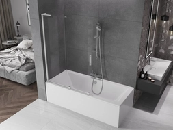 Mexen Velar L bath screen 2-panel sliding 120 x 150 cm, transparent, chrome - 896-120-003-01-01